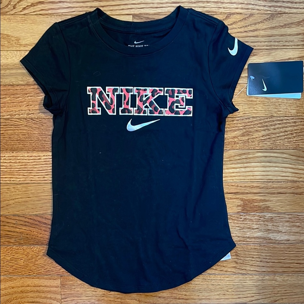 NWT Nike Black Shirt with Red Cheetah Logo
